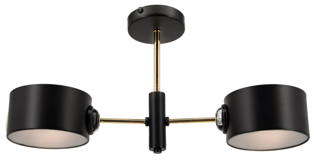 Kup online Lampa sufitowa metalowa czarno-złota 2-punktowa 1097/2B z serii VITO - Lampy Elem